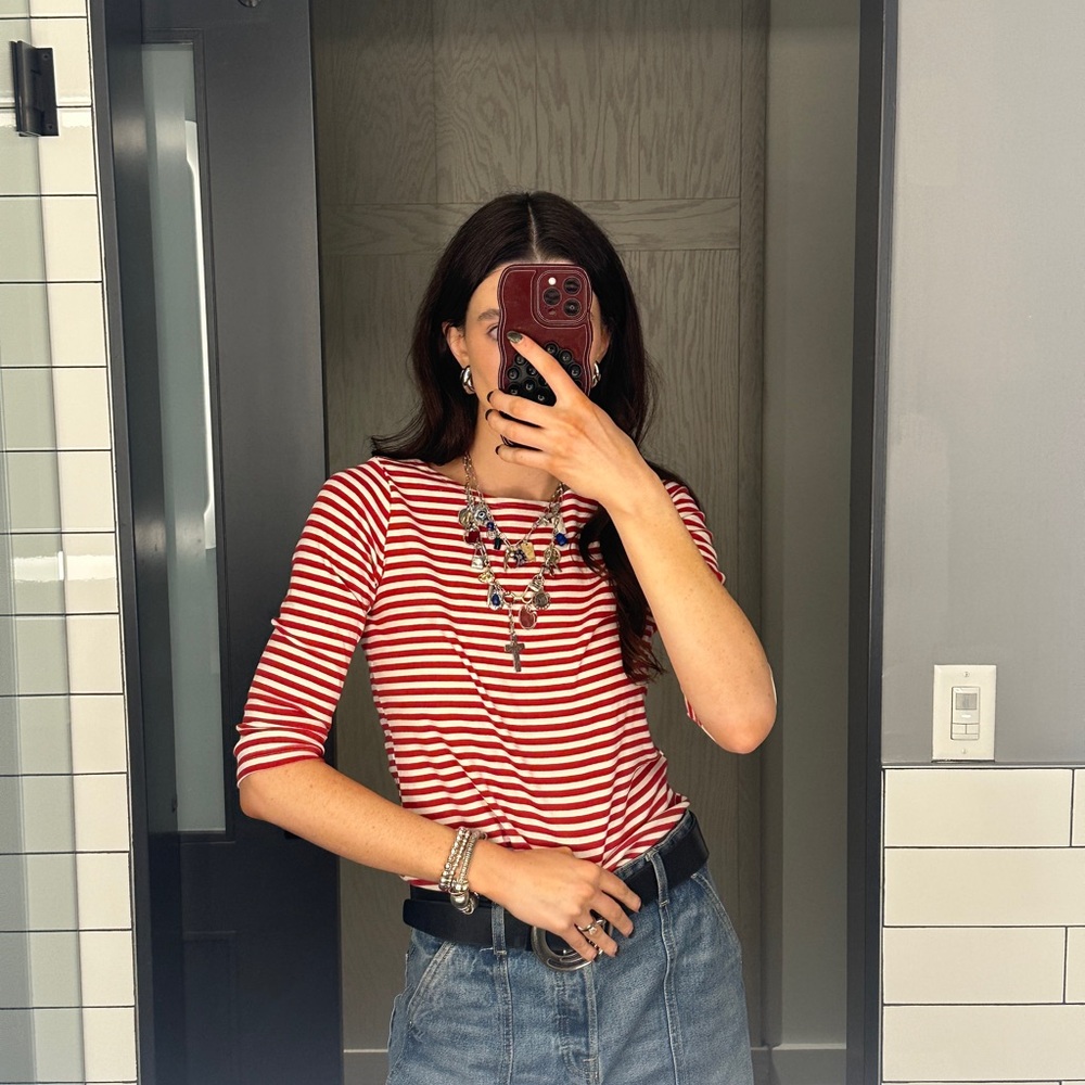 Red Striped Top brandy melville